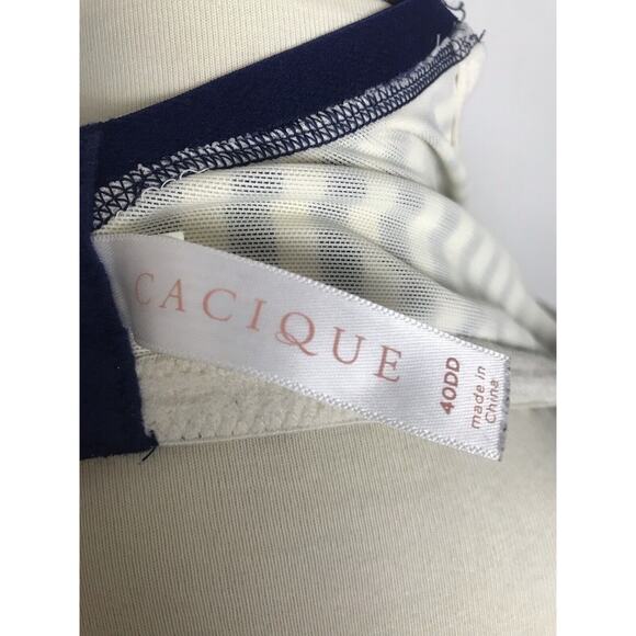 Cacique Lingerie Bra Boost Plunge Push Up Striped Underwire - Picture 9 of 9